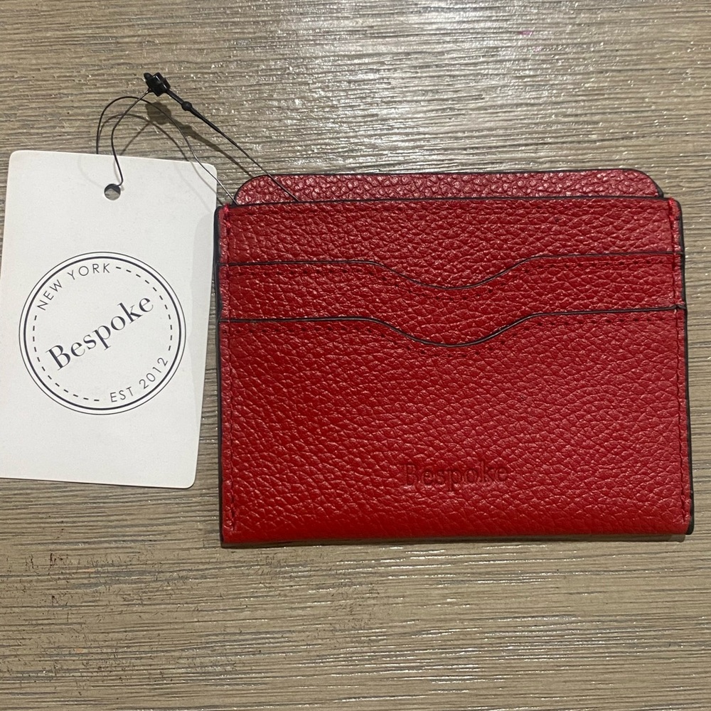 Unisex red Bespoke mini wallet